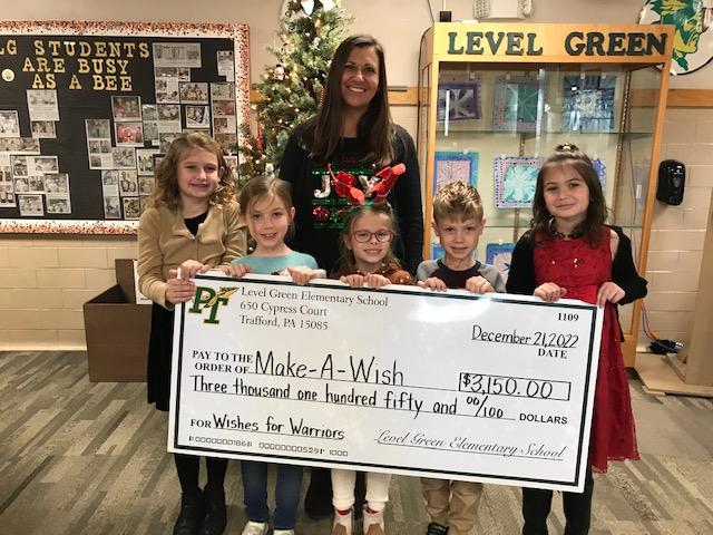 Level Green Elementary raised $3,150 through various fundraisers including a ‘deck the halls’ event, pajama day, and afterschool movie
