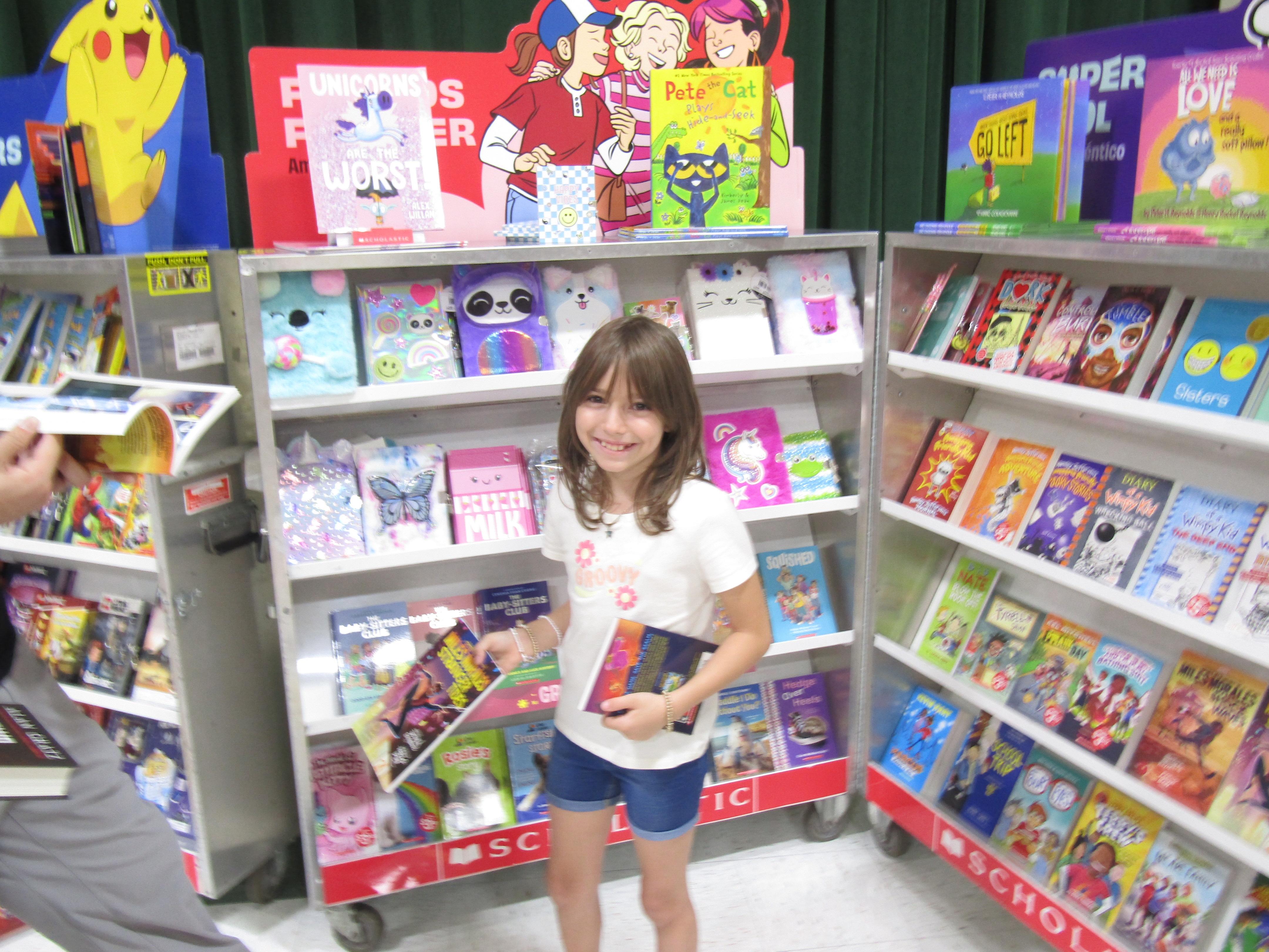 Harrison Park fourth-grader, Amira Duvall enjoyed browsing the book fair at Harrison Park’s open house