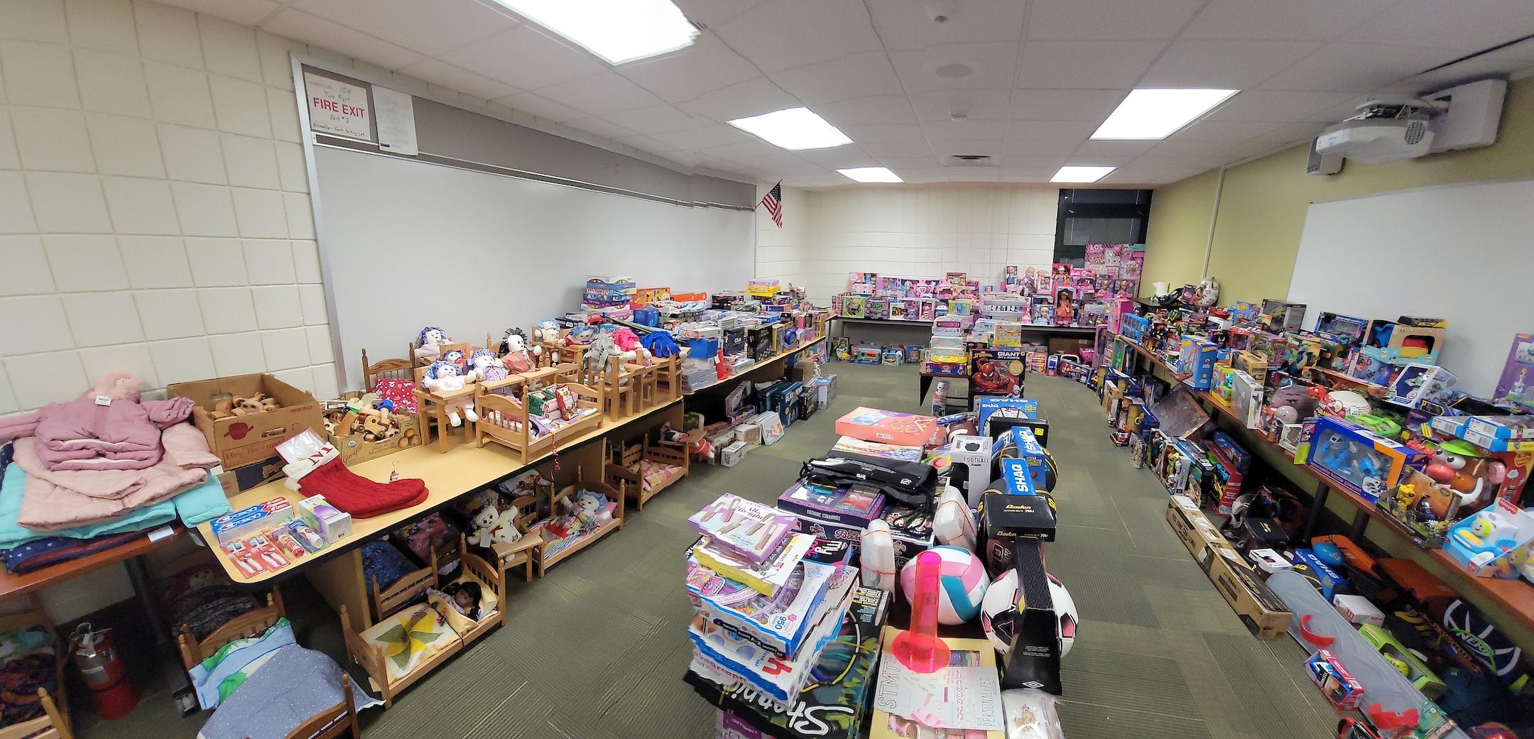 A Penn-Trafford classroom was filled with toy donations