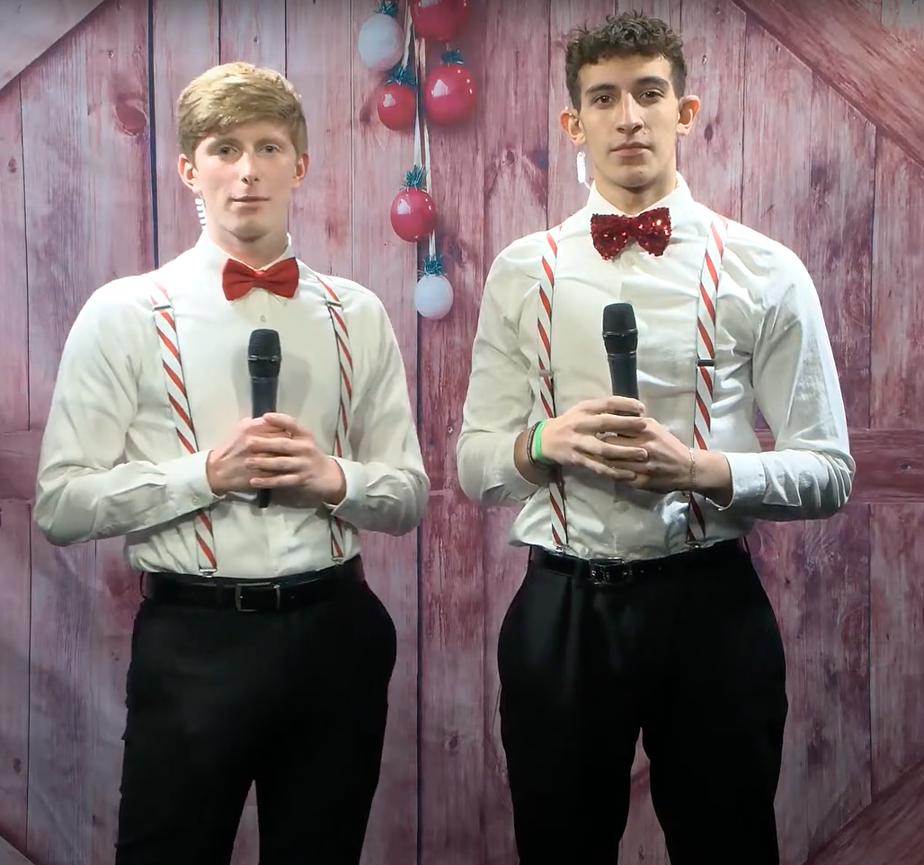 12th-graders Conner Alexander and Paul Mills hosted the telethon